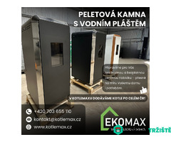 Výkonná peletová kamna s vodním pláštěm 21 kW