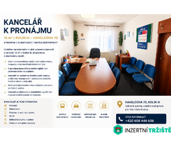 Kancelář k pronájmu 16 m² – vybavená, klimatizace, skvělá dostupnost